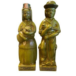 Eric Olsen 1968 Double Springs Peasant Man & Woman Empty Whiskey Bottles